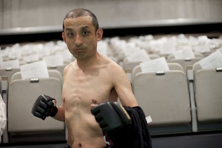 "Sambo" Shintaro,  Doglegs co-founder, and star of the documentary film Doglegs, strikes a fighting pose in Japan in this handout photo