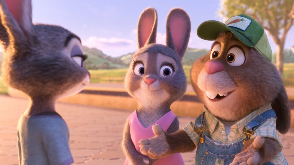 ZOOTOPIA – Pictured (L-R): Judy, Bonnie, and Stu Hopps. ©2016 Disney. All Rights Reserved.